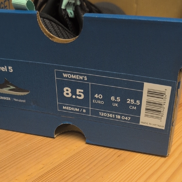 Brooks Charcoal and Aqua Athletic Shoes - Picture 5 of 5